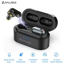 Original sílaba s101 qcc3020 chip bluetooth v5.0 baixo fones de ouvido controle volume sem fio fone redução ruído sílaba s101