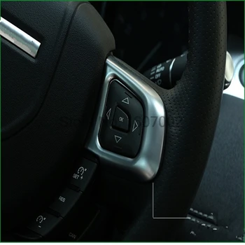 

For Land range Rover Evoque 2014 2015 ABS Chrome Steering Wheel Button knob Stiker moulding trim Accessories