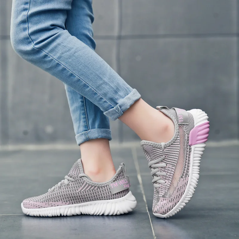 

Kid Shoes Coconut Sneakers 2019 Children Shoes Soft&Light Boys Running Sneakers Flying Weave Breathable Shoes Girls Net Shoes