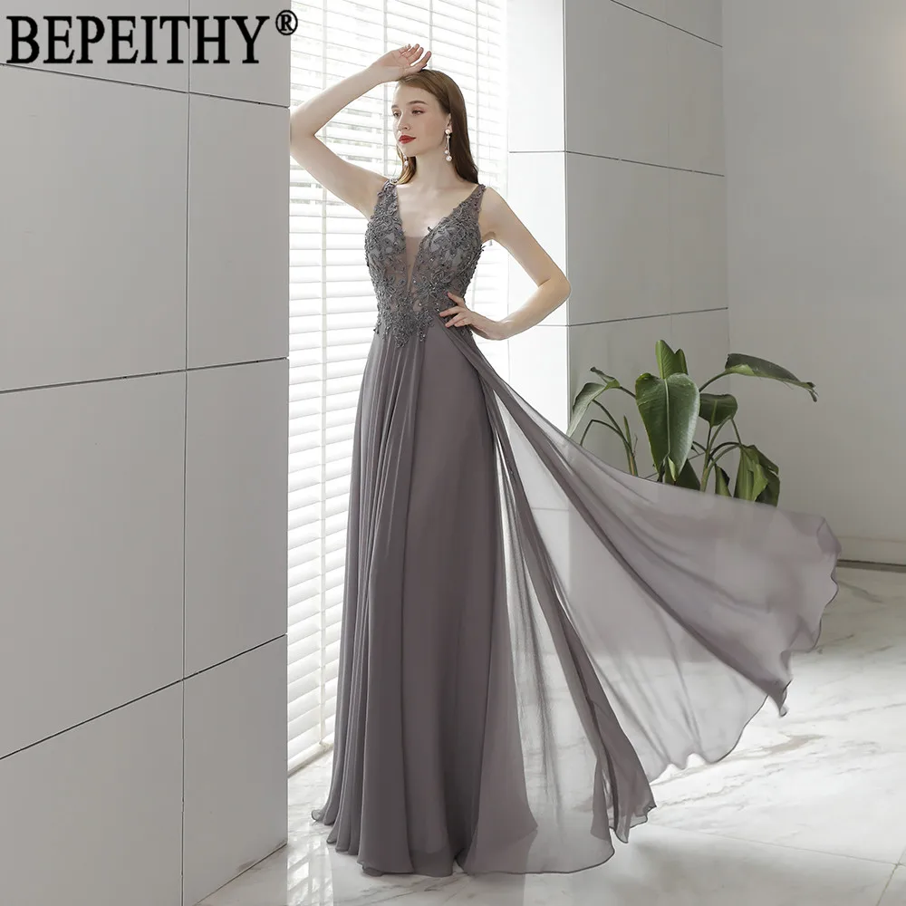 BEPEITHY vestido de festa, дизайн, v-образный вырез, аппликация, бисер, Длинное Элегантное платье, вечерние платья