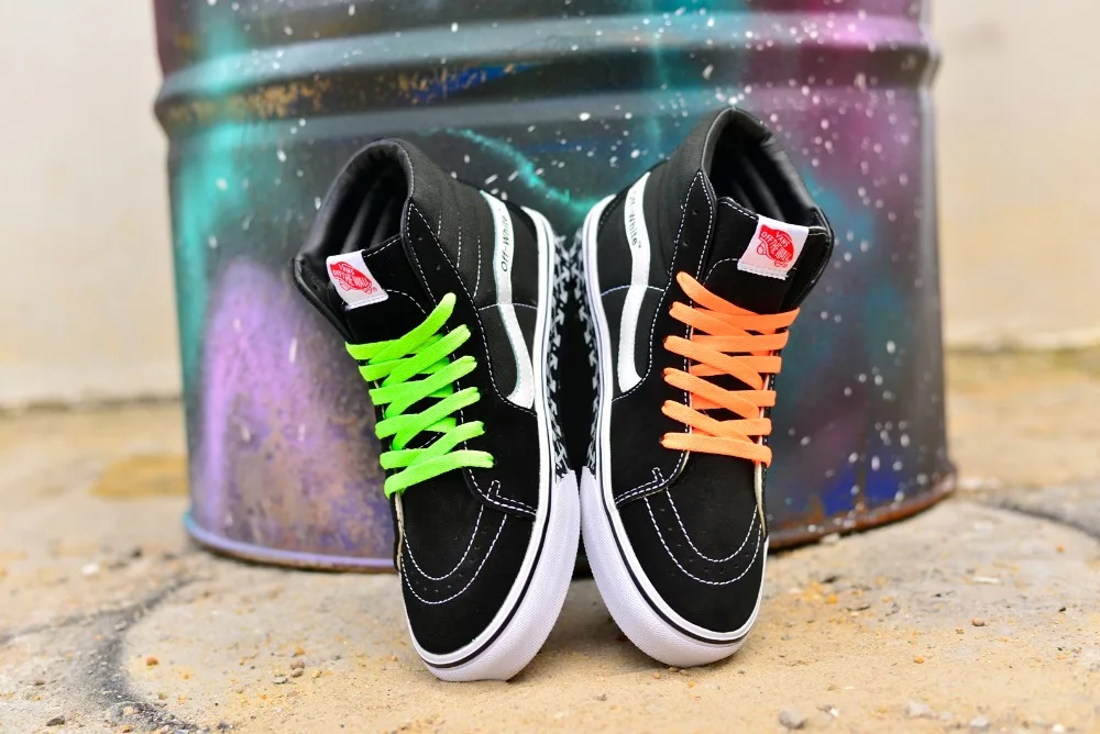 Vans X Off White High top black Off white classic quotation printed on