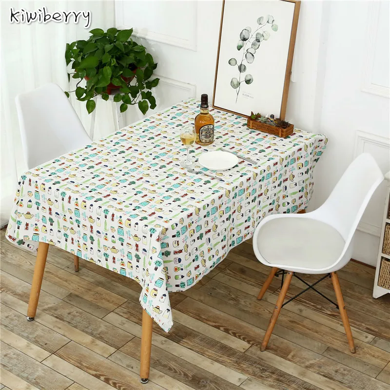

Decorative Embroidery Table Cloth Linen Cartoon Tablecloth Rectangular Dining Table Cover Obrus Tafelkleed Mantel Mesa Nappe