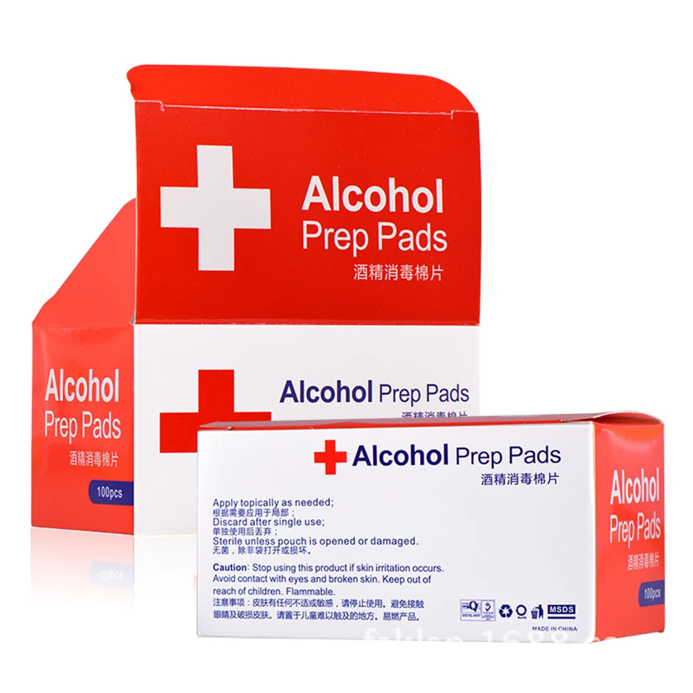 100pcslot Alcohol Prep Swap Pad Wet Wipe For Antiseptic Skin Cleaning Care Jewelry Mobile Phone Glasses Clean Tool Alcohol Pads (1)
