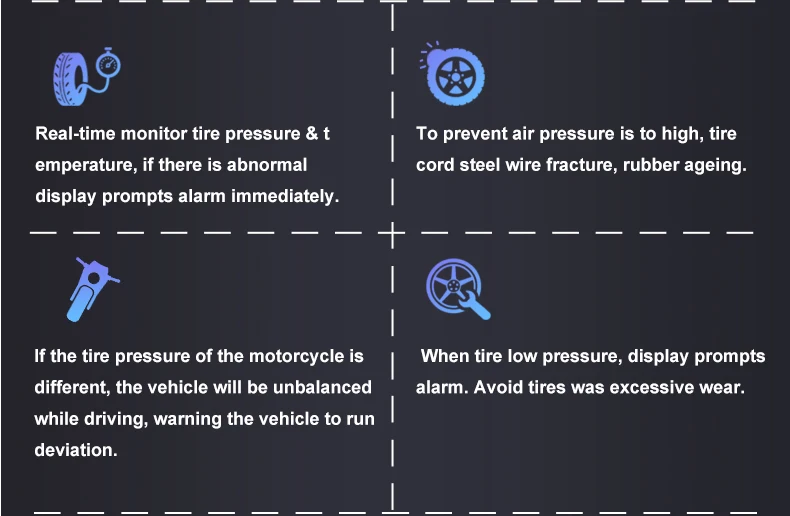 CARCHET мотоцикл автоцикл шин монитор давления системы монитор+ внешние датчики TPMS для мотоцикла авто велосипед Скутер