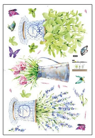 DIY настенные наклейки домашний декор горшок для комнатных цветов бабочка кухня Окно стекло ванная комната наклейки водонепроницаемый