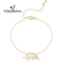 Todorova цепочка Стегозавр динозавр женский браслет панк Рок животное, амулет, браслет подарки для мужчин ювелирные изделия