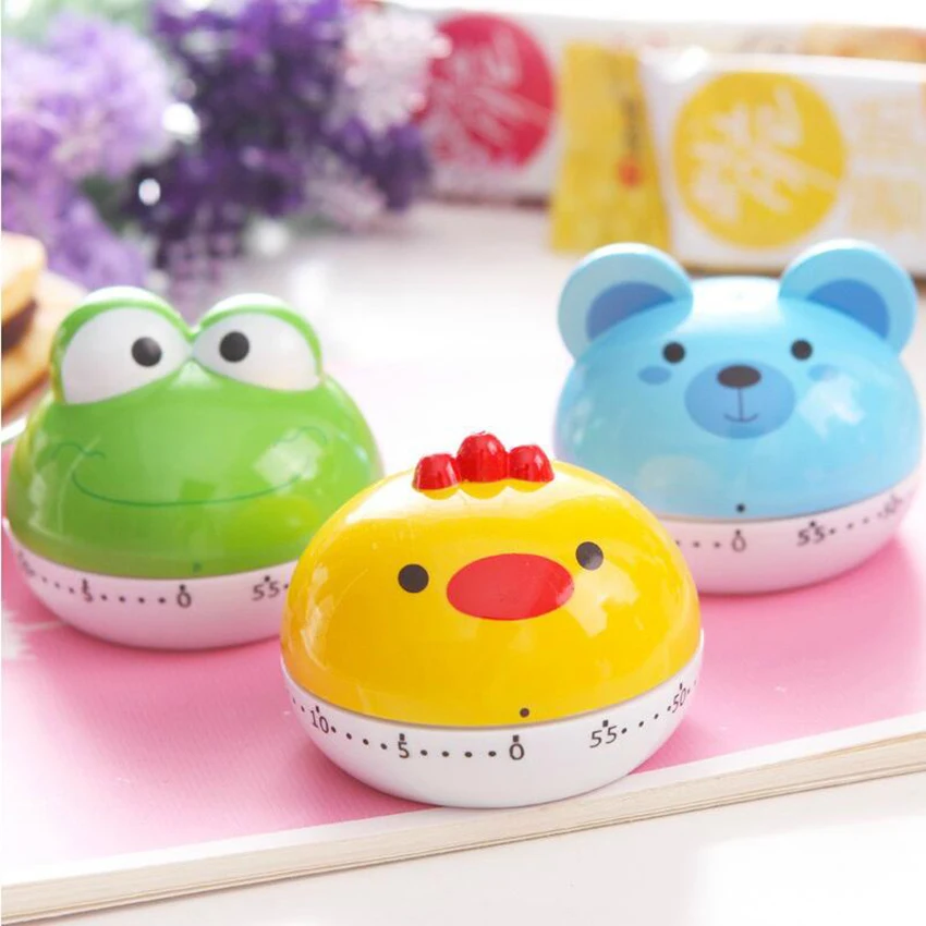 

Cute Cartoon Kitchen Timer Kid Study Time Management Alarm Clock Cooking Reminder Animal Rabbit Bear Frog Shape Timer Home Decor
