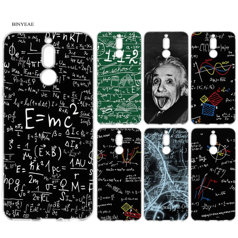 

Case for Huawei Honor 7C 7A 7S 8X 8C 9i 9N P8 P9 Y9 Lite Pro 2018 2019 Albert Einstein Formula Math Chem Print Cover Coque Capa