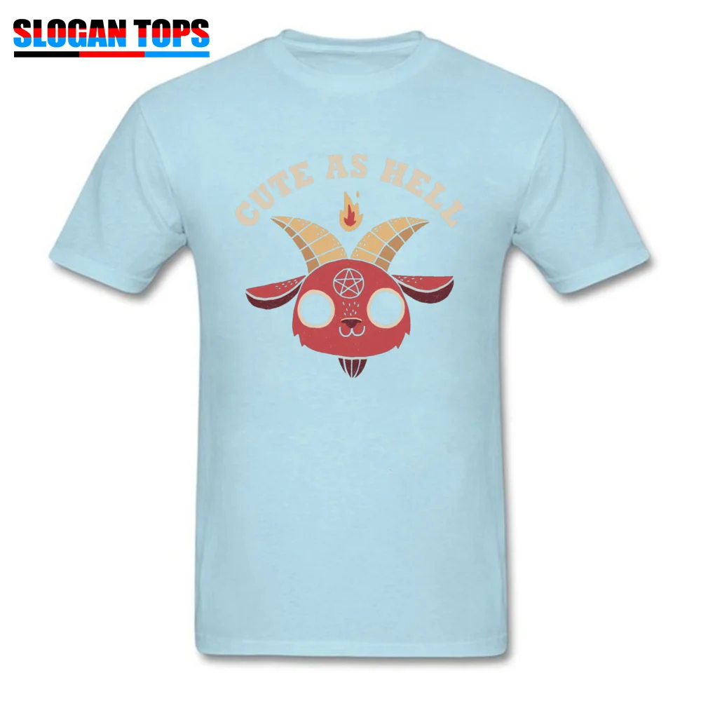 Cute As Hell 21925 Top T-shirts Comics Short Sleeve Slim Fit O Neck Cotton Fabric Tops T Shirt Tops Shirts for Men Summer/Autumn Cute As Hell 21925 light
