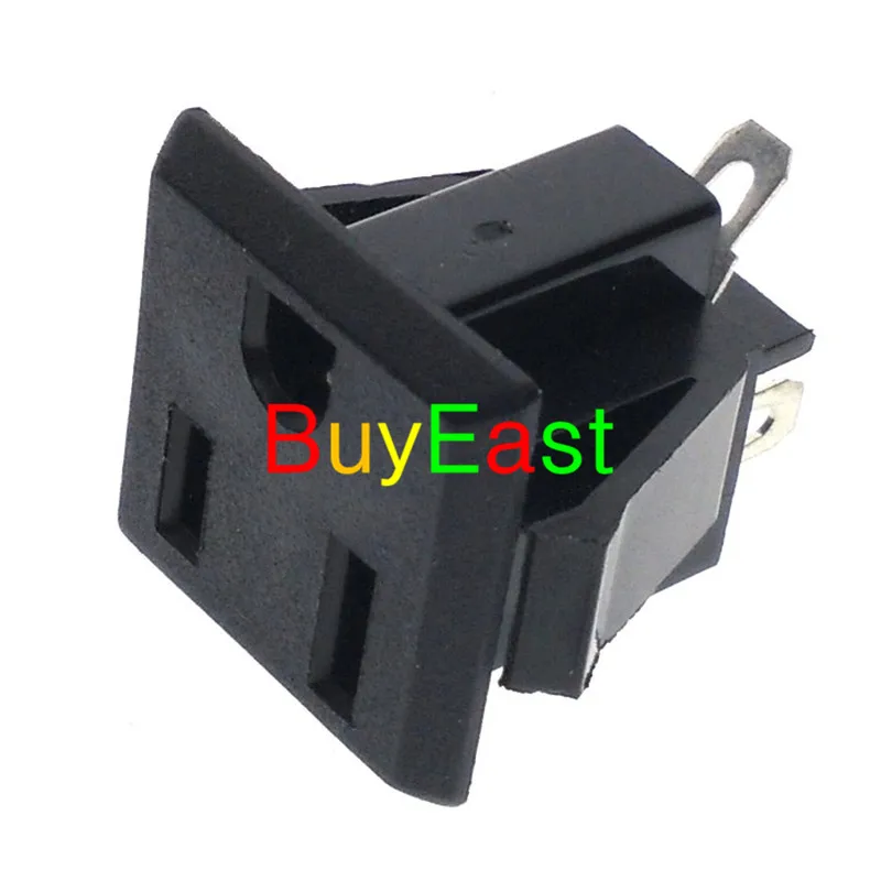 

US 3 Pins Power Socket Panel Receptacle AC125V 15A, UL Cert
