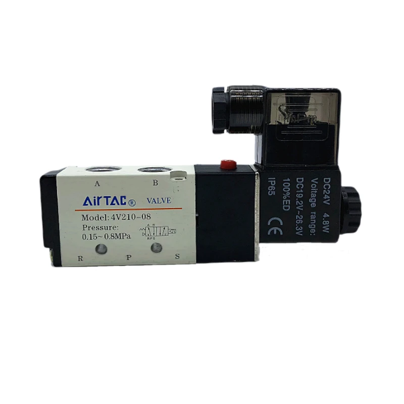 

Two-position five-way solenoid valve 4V210-08 voltage AC220V DC24V air control valve