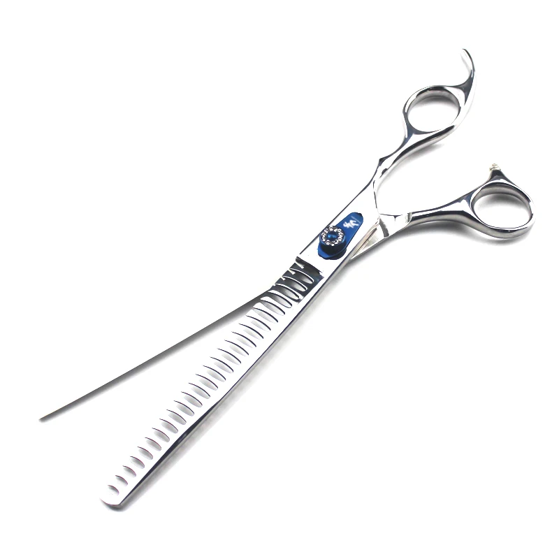 9.0 inch pet hairdressing scissors fish bone cut high-grade pet scissors JP440C material