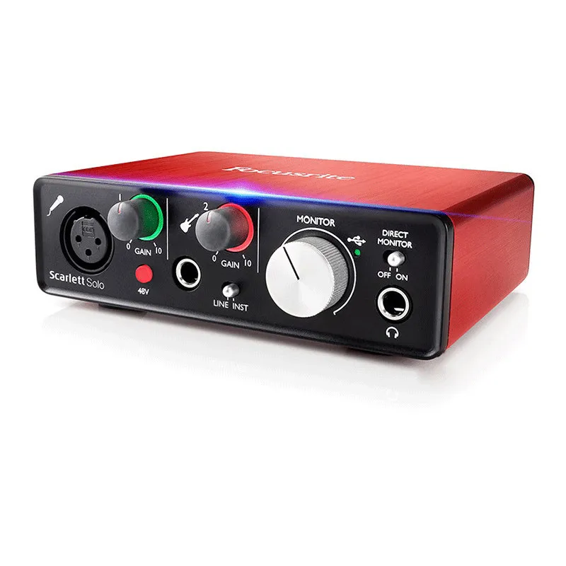 Профессиональная звуковая карта Focusrite Scarlett Solo 2 поколения USB