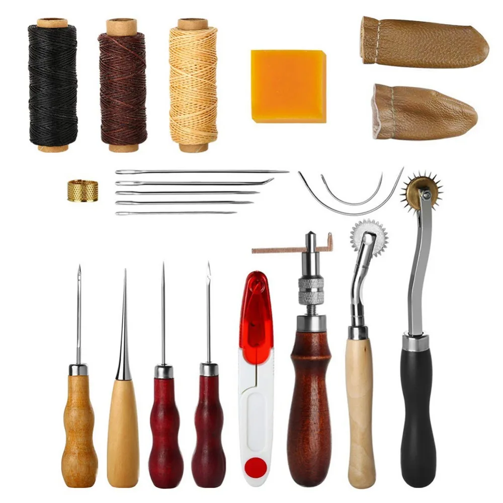 

Leather Sewing Tools 21 Pieces DIY Leather Craft Tools Hand Sewing Tool Set