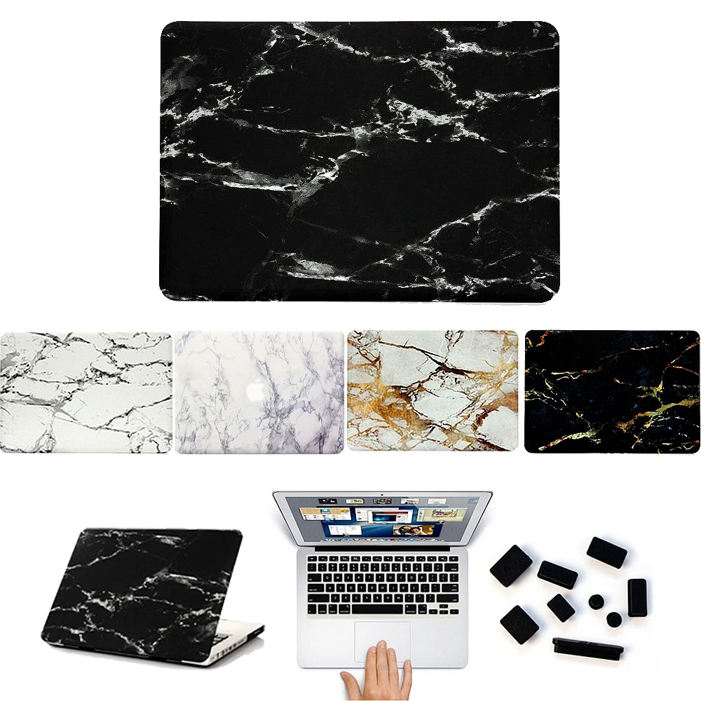 Тонкий чехол для Macbook Air 13 A1466 Pro 15 CD ROM A1278 A1286 мраморный ноутбука жесткий ПВХ Retina 11 12