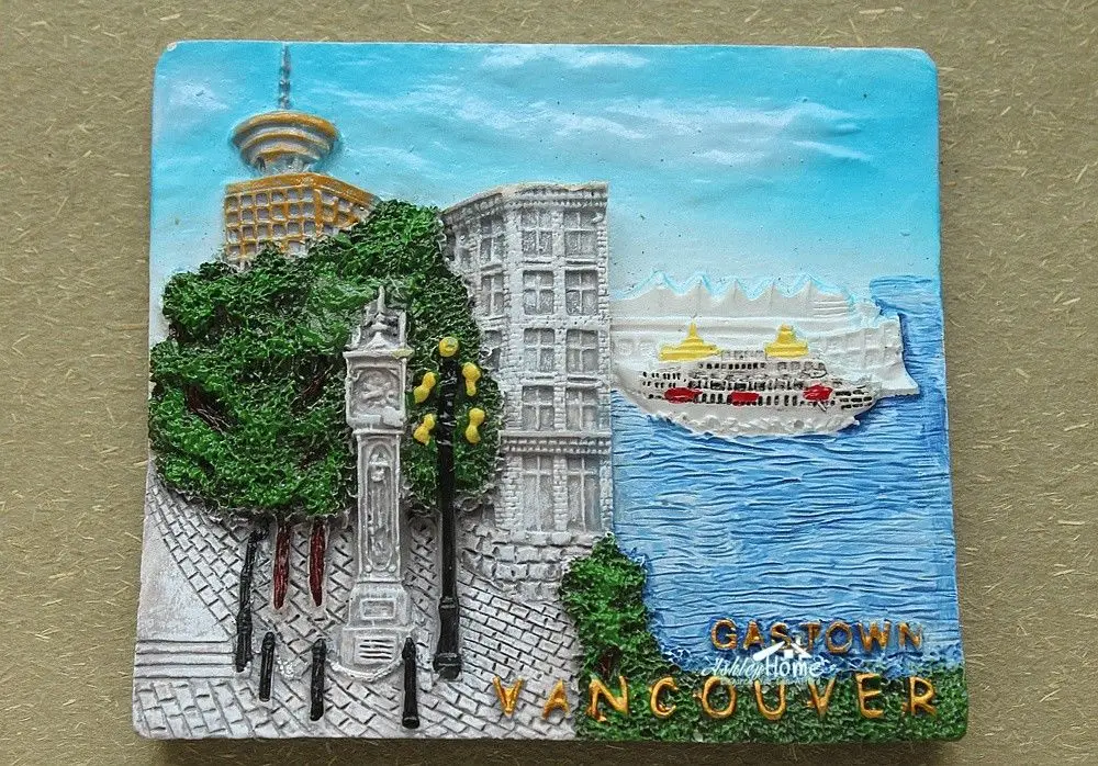 Canada Vancouver The Gastown Tourism Travel Souvenir 3d Resin Decorative Fridge Craft