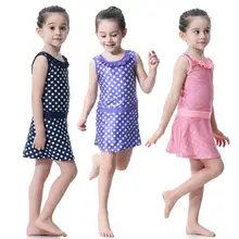 Мусульманский купальник для девочек, комплект из двух предметов, купальник, набор для купания, детский мусульманский купальный костюм, детский скромный бикини