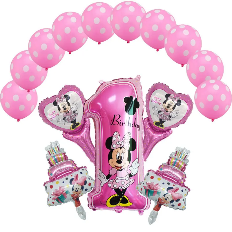Folienballon Hubschrauber Micky Maus Heliumballon Luftballon Helicopter Rosa