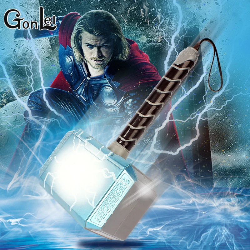 

GonLeI Avengers Thor's Hammer Toys Thor Custome Thor LED Light music Cosplay Hammer stage property Kids Gift