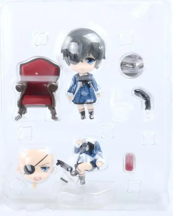 Huong Figura 10 см Nendoroid Carino Q versione Черный Дворецкий Ciel Phantomhive ПВХ Мобильный экшн фигурка