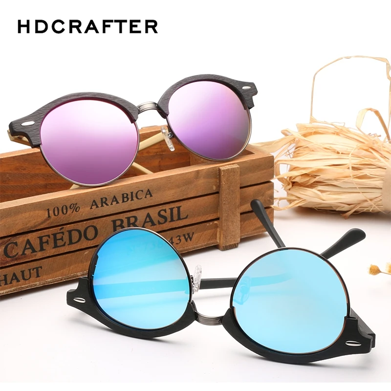 HDCRAFTER брендовые Дизайнерские деревянные солнцезащитные очки мужские