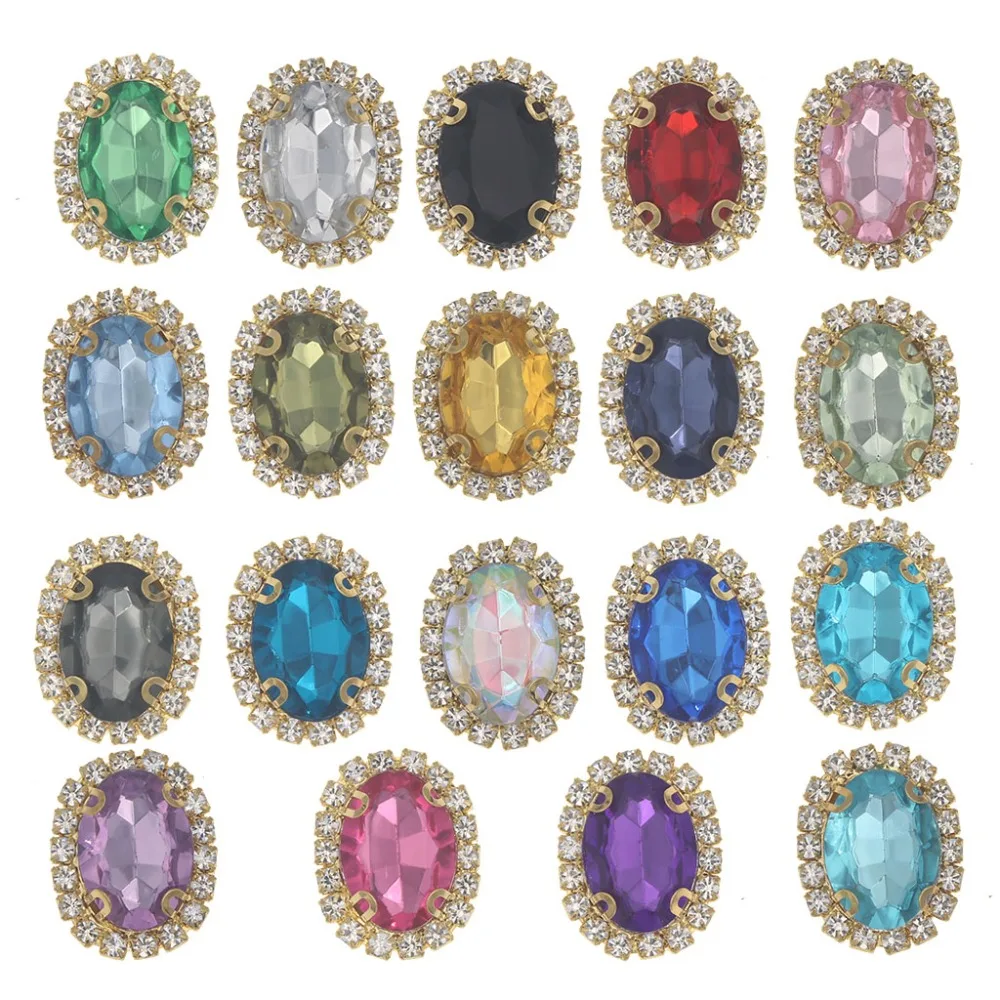 

Nidalee Rhinestone Buttons for Craft Acrylic Diamond Flatback Crystal Gem Botones Decorativos DIY Handicraft Embellishment 10pcs