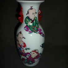 Редкий династии Цин фарфоровая ваза, Восточное Рождество