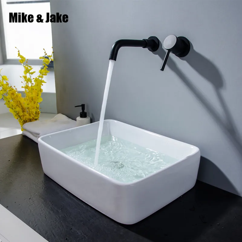 Black wall mounted basin faucet bathroom basin mixer black oil brushed basin faucet sink Mixer Tap bathroom faucet MJ099B