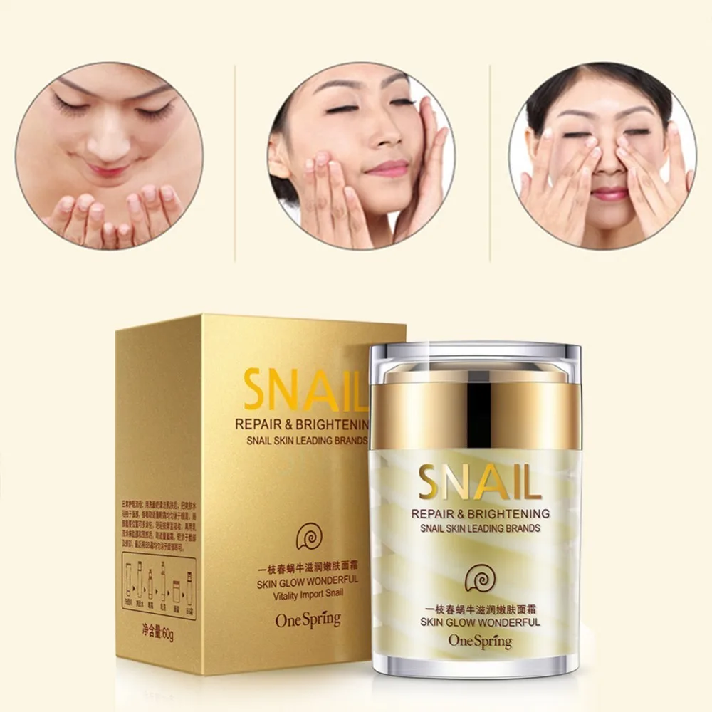 Natural Snail Cream Facial Moisturizer Face Cream Whitening Ageless Anti Wrinkles Lifting Facial Fi