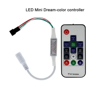 

RGB WS2812B WS2811 SK6812 Lights Led Controller With 14Key RF RGB RGBW Wireless Controller Remote For Led Strips DC5-24V