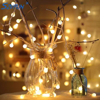 

10M 100 LED Ball String Lights 8Mode Light Balls 220V Light String Guirlande Lumineuse Boule Christmas Lights Lichterkette Decor