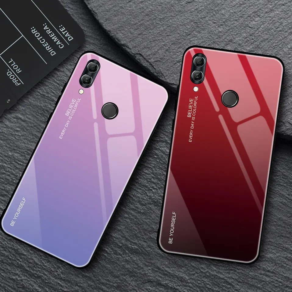 Gradient Glass Case For Huawei Honor 8X 10 Lite Coque Luxury Phone Case For Huawei Honor 10 9 Lite 8A V20 Note 10 8X Max Y9 2019 (8)