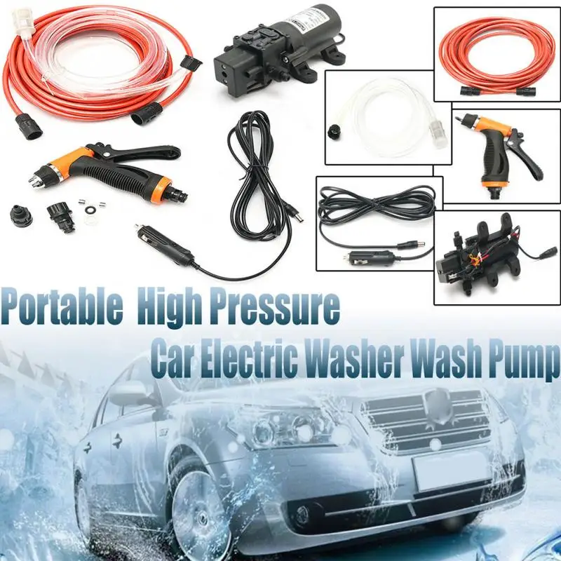 

220V AC To 12V DC Power Conver Self-priming Electric Car Wash Washer Water Pump 12V Car Washer Washing Machine Cigarette Lighter