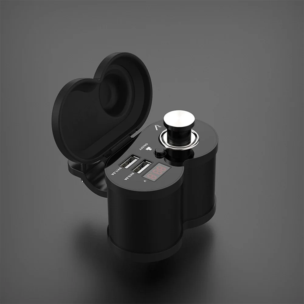 ACCNIC двойной USB мотоцикл прикуриватель адаптер 3.0A/1.5A розетка для iphone samsung телефон с светодиодный дисплей напряжения