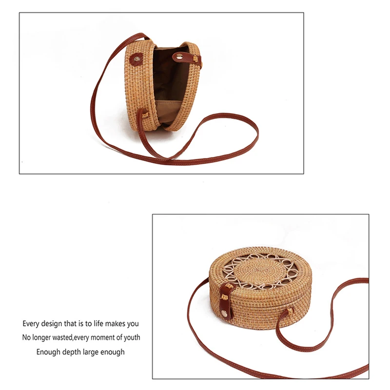 Retro Handwoven Bulat Rotan Crossbody Tas Penyimpanan Shoulder Tote Tas Untuk Wanita Organizer Penyimpanan Case Toto Tas Penyimpanan Aliexpress