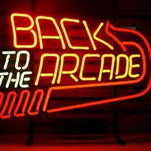 Неоновый светильник «назад в аркадную»