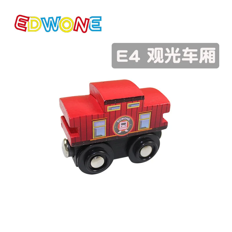 EDWONE wooden magnetic train for Thomas wooden tracks can be connected to the Thomas train variety wooden train 28