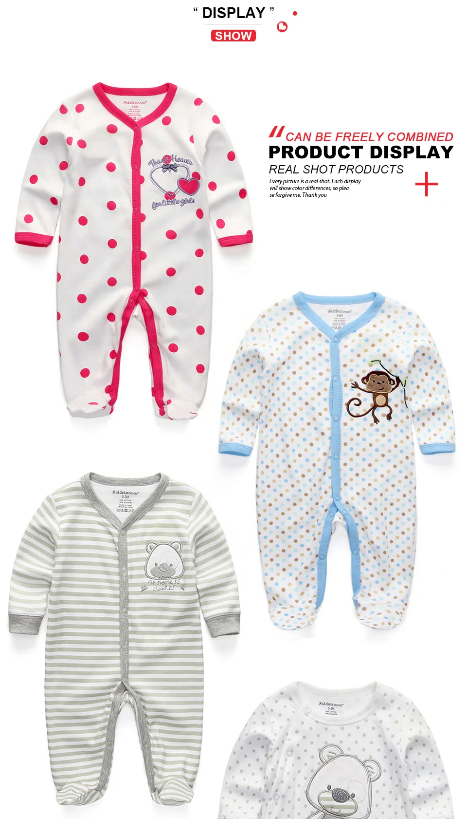 Коллекция года, 5 шт./партия, одежда унисекс для маленьких девочек комбинезоны с длинными рукавами, одежда для малышей комбинезон для новорожденных, одежда для маленьких мальчиков Roupas de bebe