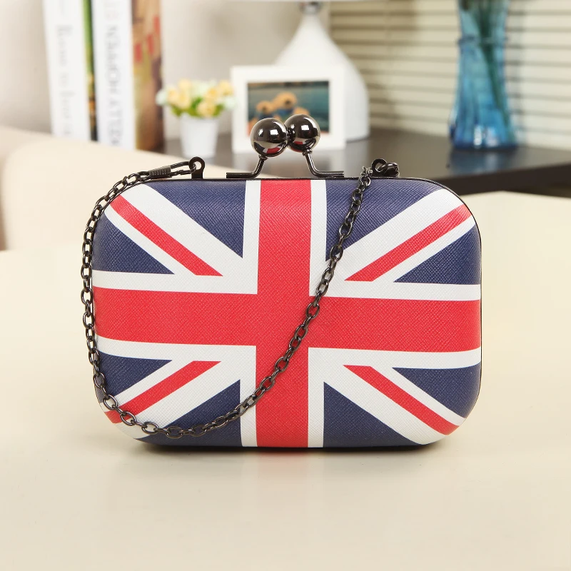 

2019 new box British flag print bag