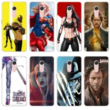 Catwoman Wolverine Supergirl Harley Quinn suave TPU de silicona para xiaomi redmi mi nota 2 S 3S 4X 4A 6 5 5S 5A 8 A1 Pro Plus.