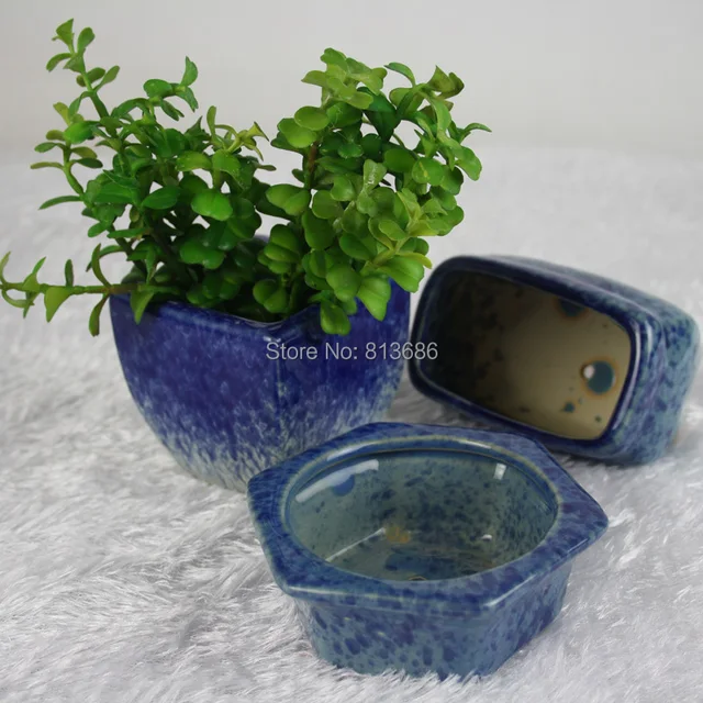 Piazza rotonda blu mini giardino vasi cactus fioriere vasi da fiori in ceramica dell interno.jpg 640x640.jpg Vasi da interno in ceramica