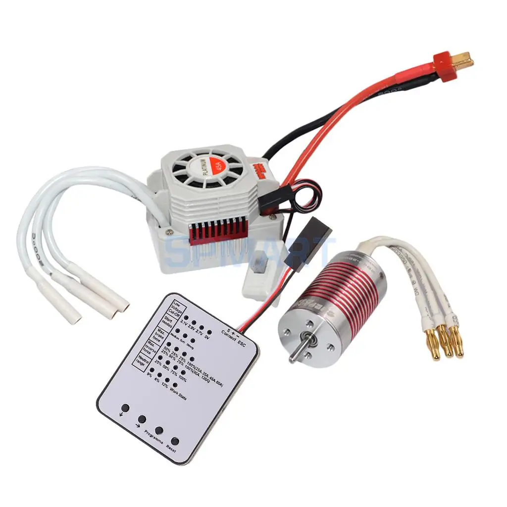 

1/14 RC Buggy 2845 3930KV Brushless Motor+45A ESC+LED Program Card Combo Set