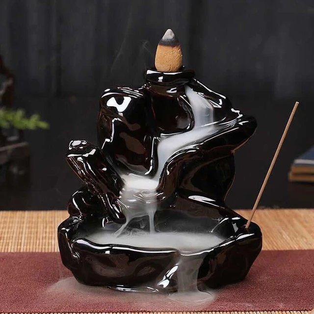 New Ceramic Backflow Incense Burner , Waterfall Smoke Incense Burners
