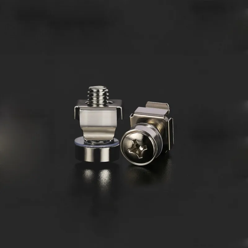 Верхняя Корона 100 шт. никелированные стальные винты для шкафа гнездовая гайка