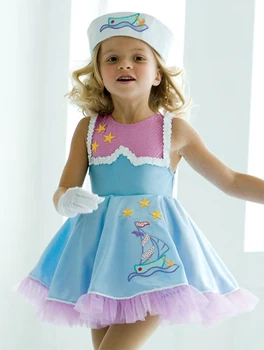 

2018 Leotard Child Adult Cute Navy Style Costumes Dance Clothes Female Performance Clothing Europe And The New Foreign Goods