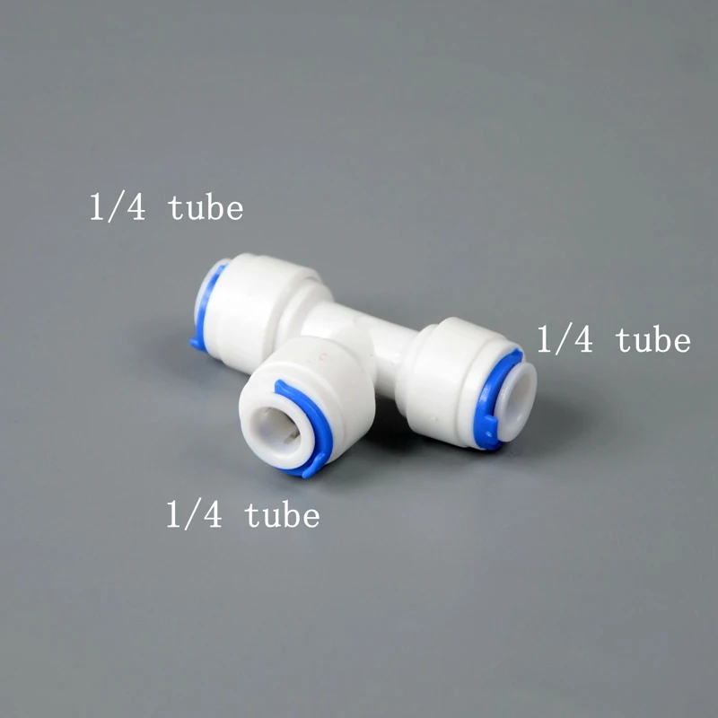 Quick Connector for Drinking Water and RO Filter Systems, 1/4 OD PE Tube