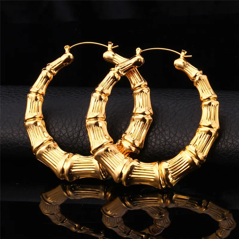 Collare Bamboo Hoop Earrings For Women Gold Silver Color Basket Collare Bamboo Hoop Earrings For Women Gold Silver Color Basket Statement Round Earring Fashion Jewelry E131 In From Accessories