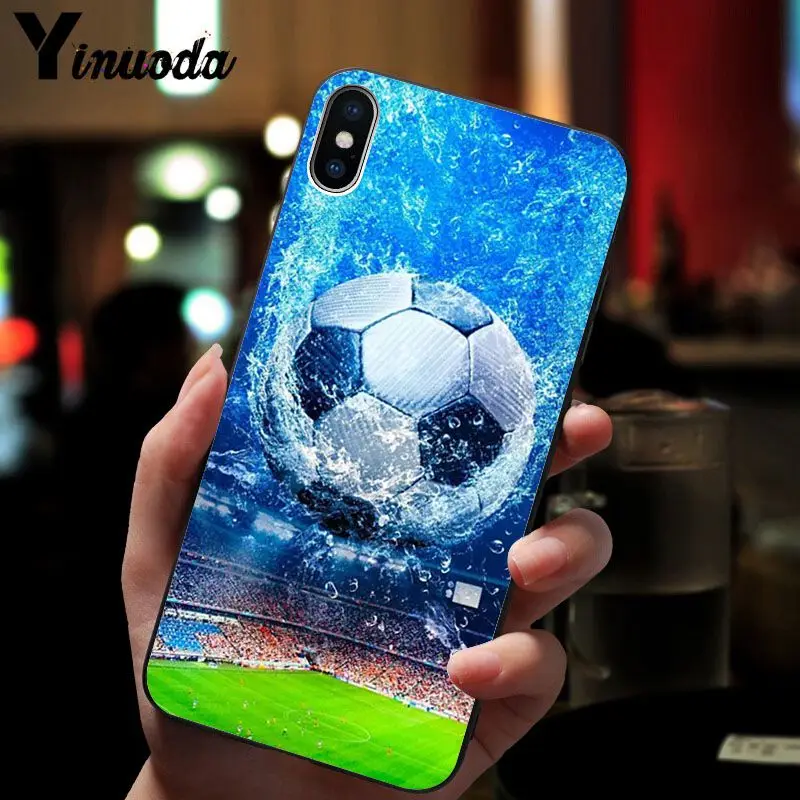 Football Soccer Ball on water burning fire