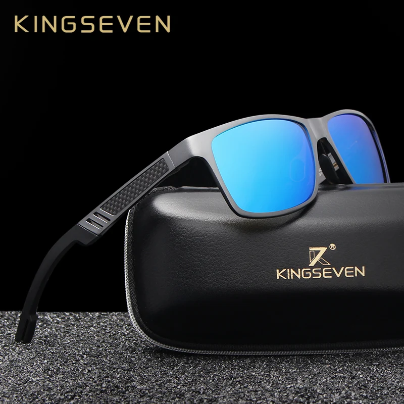 KINGSEVEN Brand Men's Glasses Square Polarized Sunglasses UV400 Lens Eyewear Accessories Male Sun Glasses For Men/Women