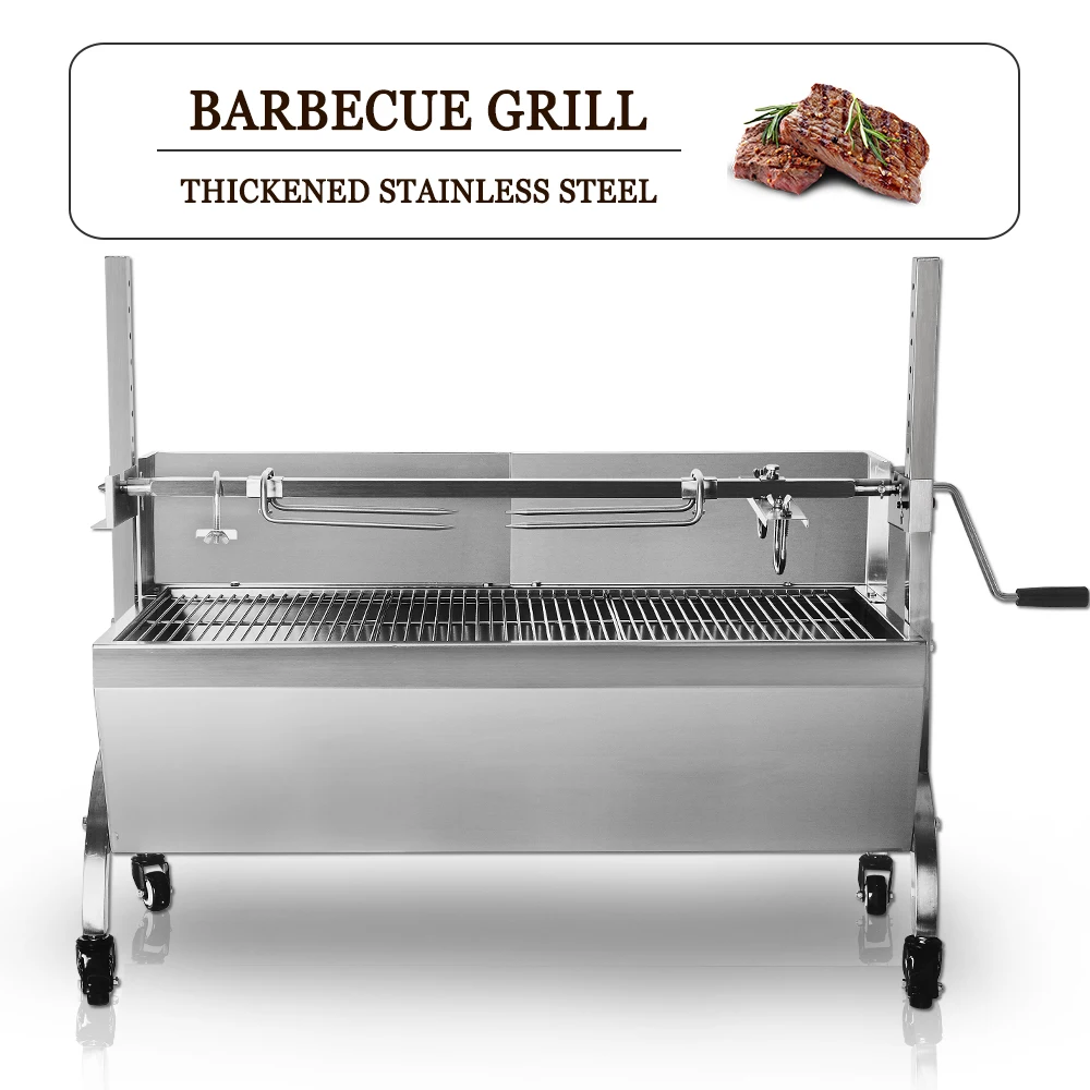 

BBQ Grill Motor Charcoal BBQ Spit Roaster Rotisserie Barbeque Machine Multifunctional Stainless Steel Electric Barbecue Grill